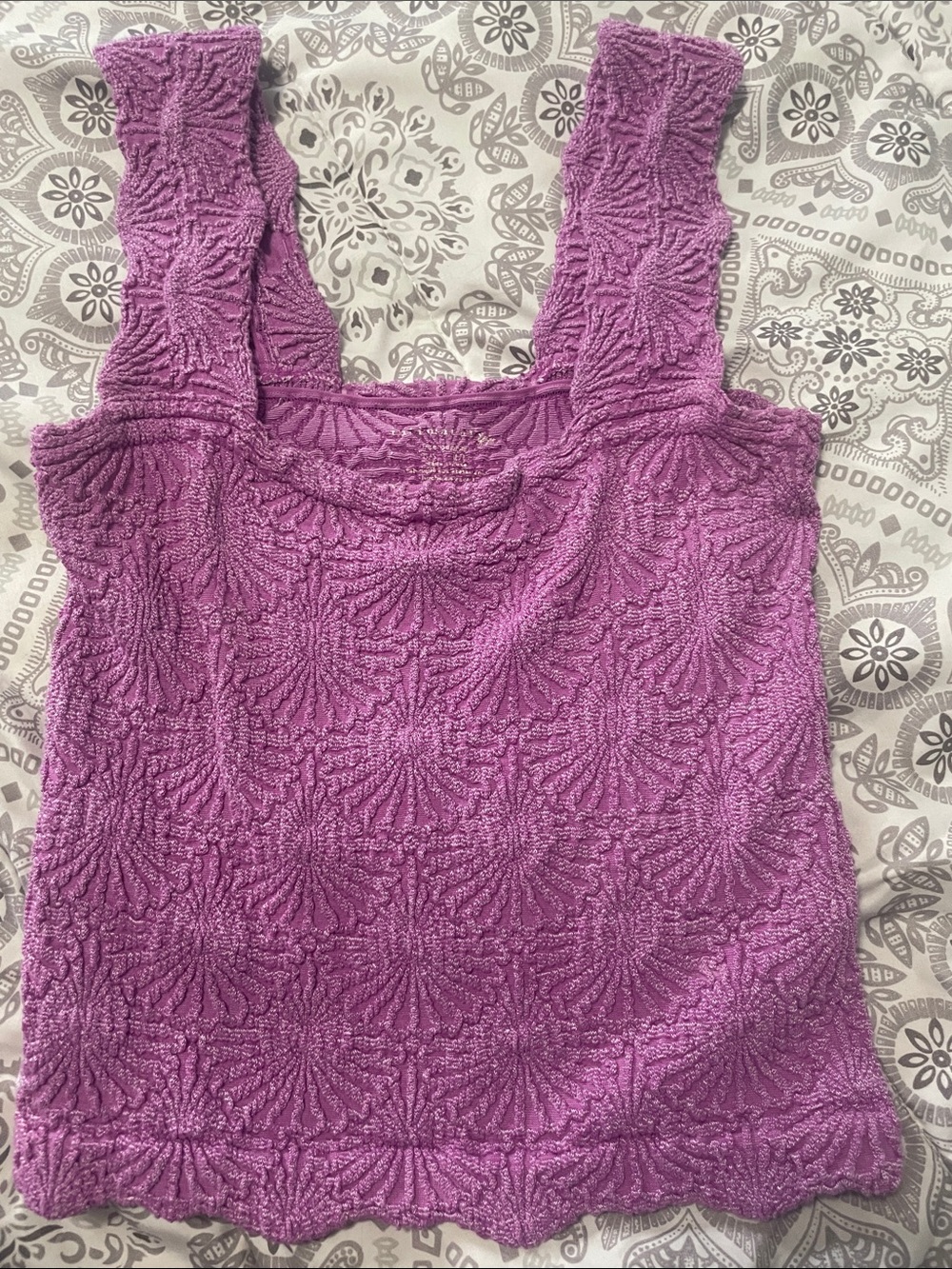 Free People Purple ish/pinkTextured Tank